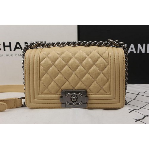 Torebka Chanel mini z klapką, morelowa, wzór Cannage, A67025, srebrna