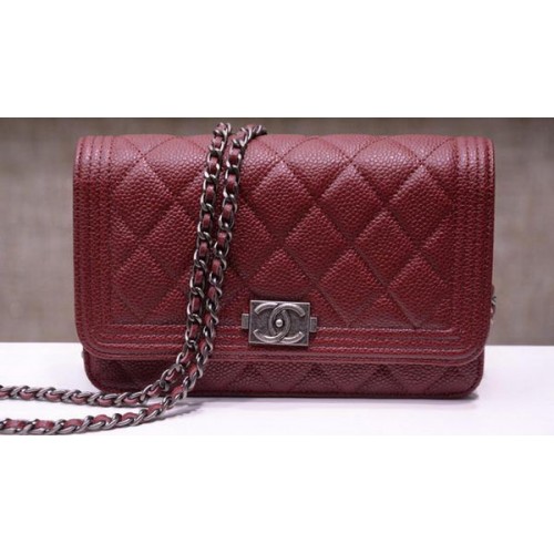 Torebki Chanel mini Flap Bags Cannage Pattern A33815 Burgundy