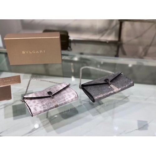 Torba na ramię Bulgari ze skóry metalicznej 39175