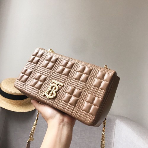 Torba na ramię BurBerry ze skóry 7462 Khaki