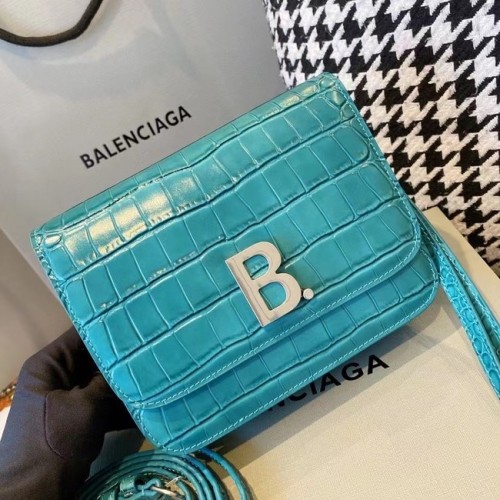 Torba na ramię BurBerry Leather 80195, błękit nieba