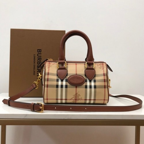 Torba na ramię BurBerry ze skóry 82012 brązowa