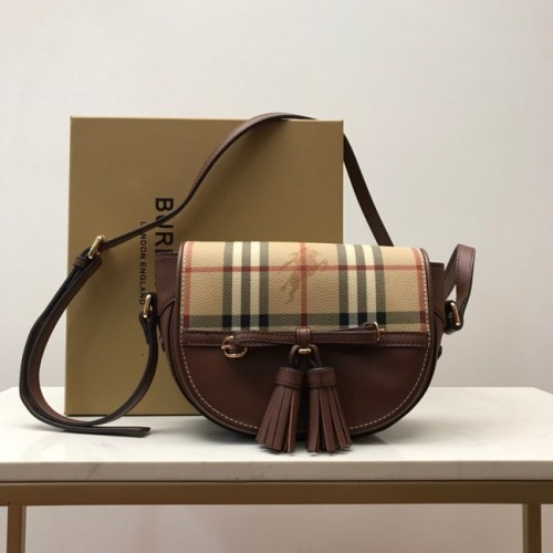 Torba na ramię BurBerry ze skóry 82665 brązowa