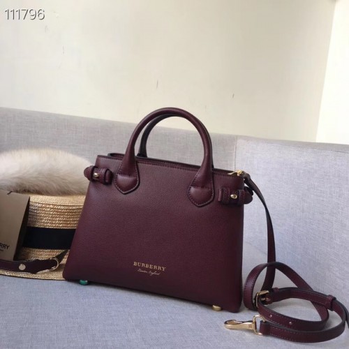 Torba skórzana BurBerry 7461 Burgendy