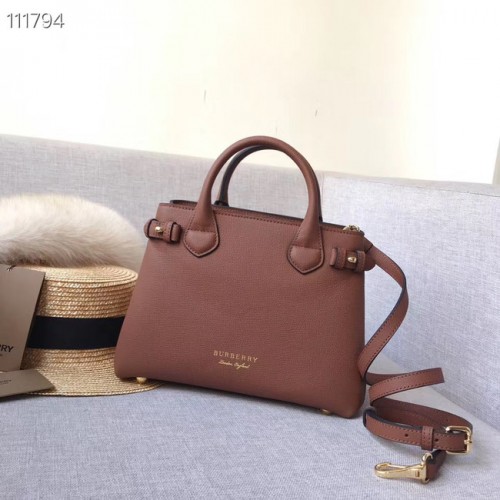 Torba skórzana BurBerry 7461 brązowa