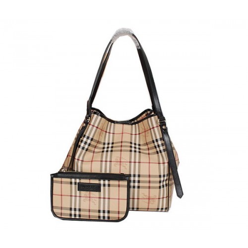 Torba BurBerry Original Haymarket Check Tote Bag B8882 w kolorze czarnym