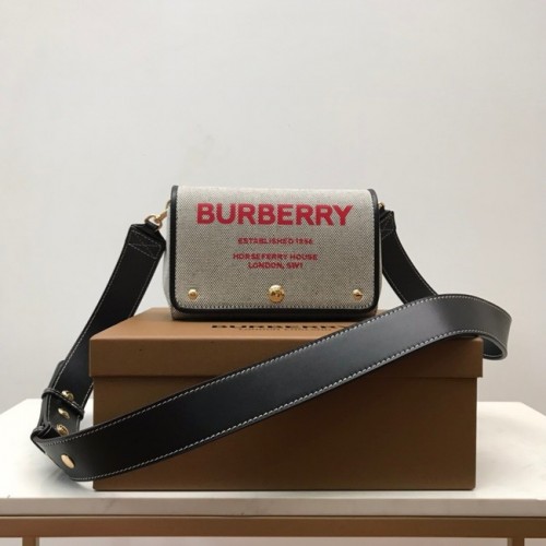 Torba na ramię BurBerry 80266 czarno-czerwona