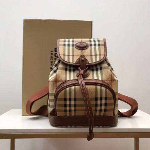 Plecak Burberry Tkanina 80111 brązowa