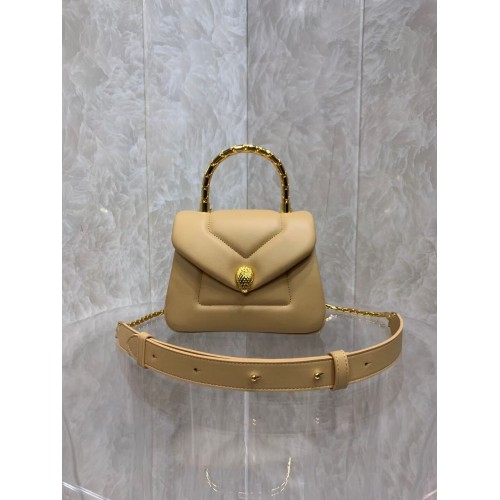 Bvlgari Serpenti Forever skórzana torba na ramię B282923 Apricot