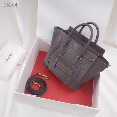 TORBA BAGAŻOWA CELINE NANO Z LAMINOWANEJ SKÓRY JAGNIĘCEJ 189244-14