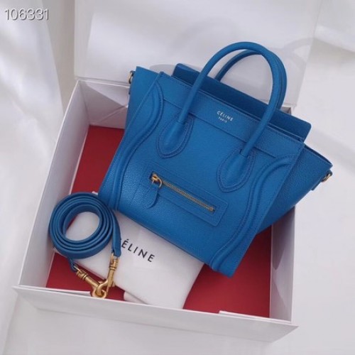 TORBA BAGAŻOWA CELINE NANO Z LAMINOWANEJ SKÓRY JAGNIĘCEJ 189244-17