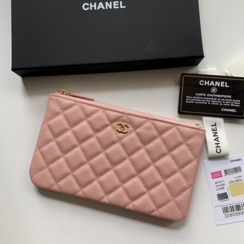 Torba podróżna CHANEL 19 Caviar Original Leather AP1060 różowa