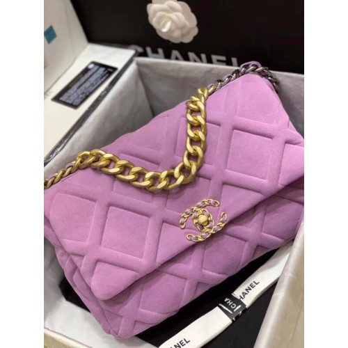 Torebka CHANEL 19 Flap Bag AS1160 Lawenda