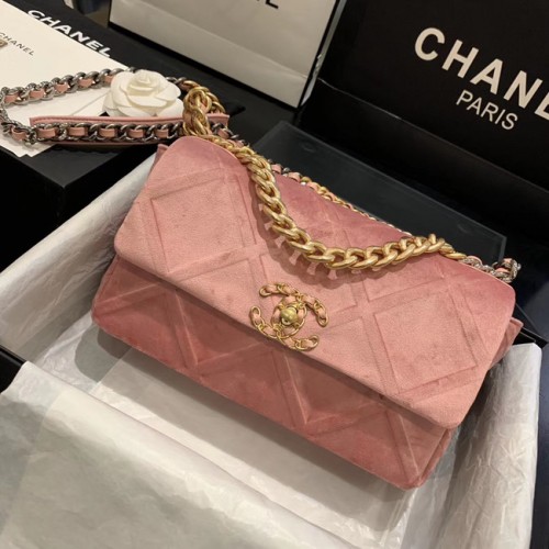 Torebka CHANEL 19 Flap Bag AS1160 różowa