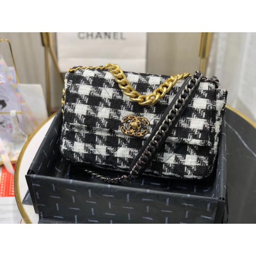 Torebka CHANEL 19 Flap Bag AS1161 Czarno-biała
