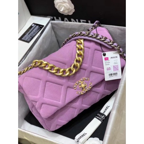 Torebka CHANEL 19 Flap Bag AS1161 Lawenda