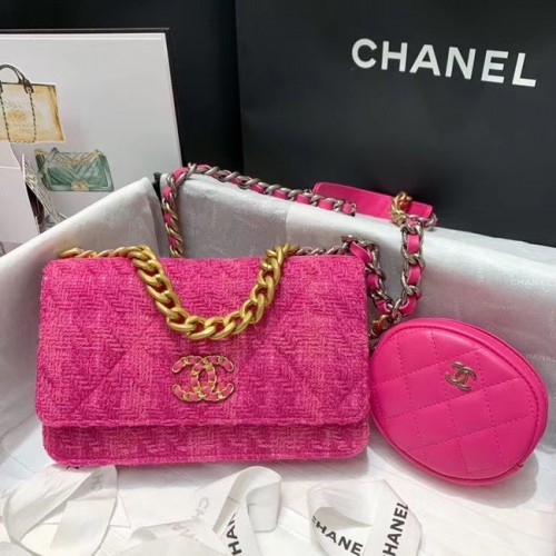Torebka CHANEL 19 Flap Bag WOC 33817 różowa