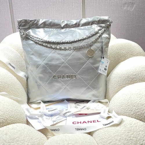 TOREBKA CHANEL 22 AS3262 srebrna