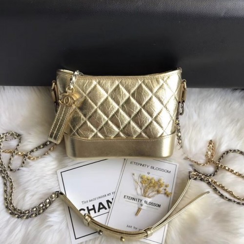 CHANEL GABRIELLE Oryginalna mała torba typu hobo A91810 Złota