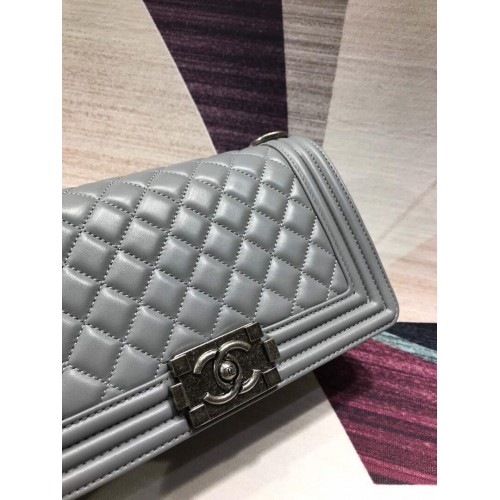 Torebka CHANEL Le Boy Flap Bag A67086 Szara