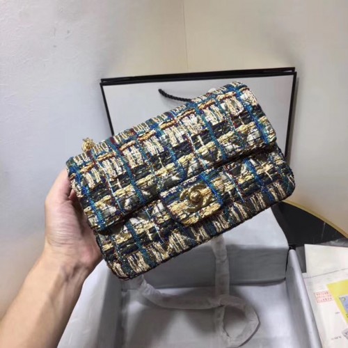 CHANEL Tweed Calfskin - Tone Gold-Tone Metal AS1116 gold