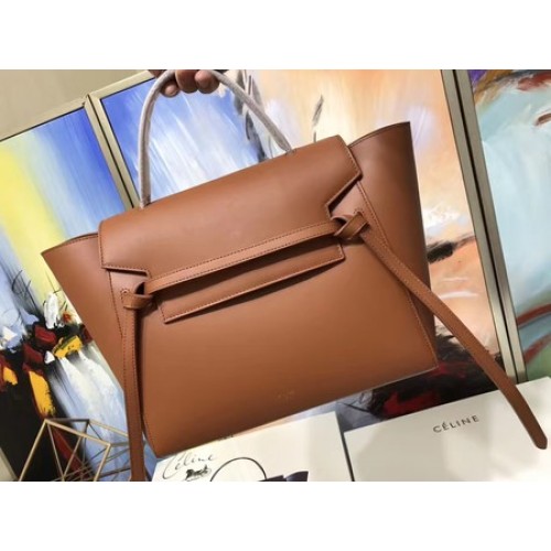 Celine Torba na pasek Oryginalna gładka skóra C3349 Wheat