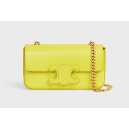 Celine TOREBKA NA RAMIĘ TRIOMPHE Z LŚNIĄCEJ SKÓRY CIELĘCEJ 199243 ANIS