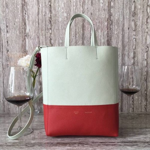 Celine Cabas Phantom Bags Calfskin Leather C2204 Grey&Czerwony