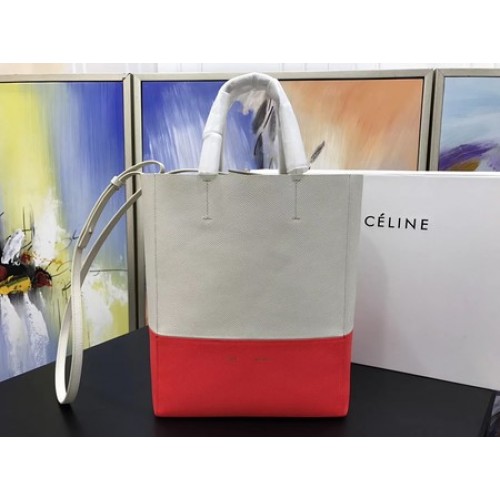 Celine Cabas Phantom Bags Original Leather C3365 Apricot&Red