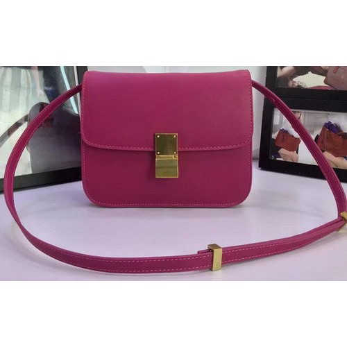 Celine Classic Box Flap Bag ze skóry cielęcej C88008 Rosy