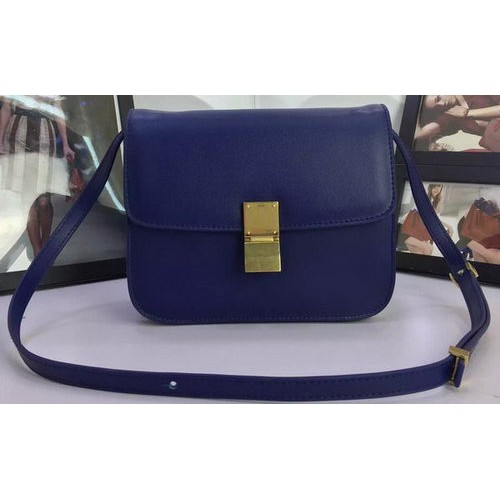 Celine Classic Box Flap Bag Skóra cielęca C88008 Royal