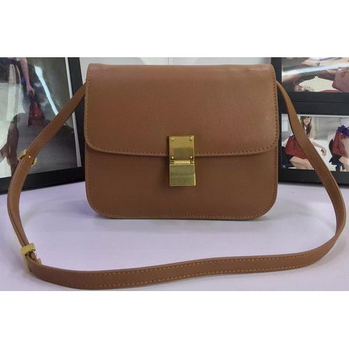 Celine Classic Box Flap Bag Skóra cielęca C88008 Wheat