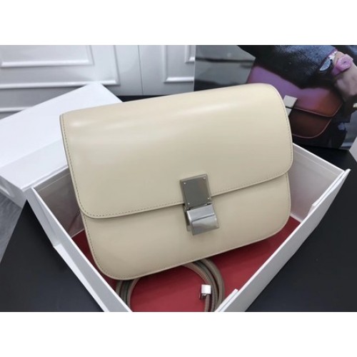 Celine Classic Box Flap Bag Oryginalna skóra cielęca 3378 Apricot