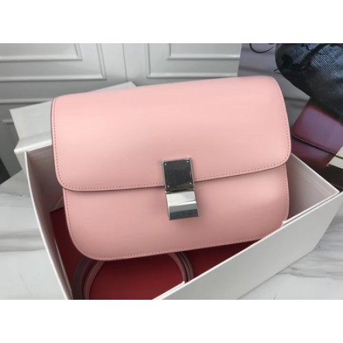 Celine Classic Box Flap Bag Original Calfski Leather 3378 Pink