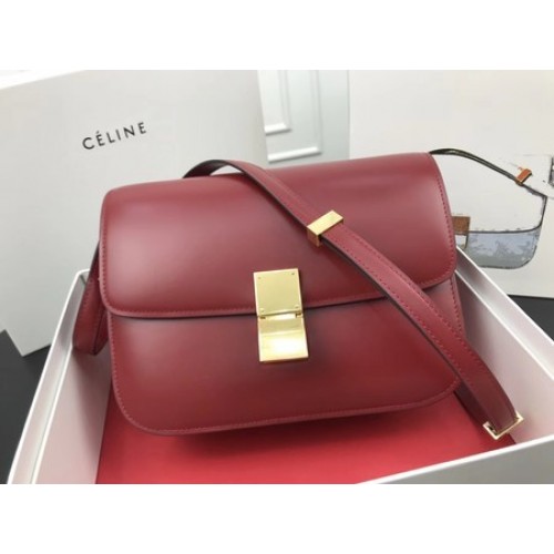 Celine Classic Box Flap Bag Original Calfski Skin 3378 Red