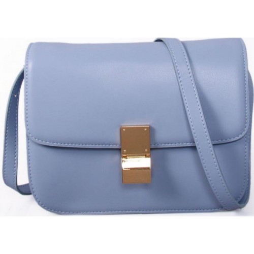 Celine Classic Box Small Flap Bag Gładka skóra C88007C SkyBlue