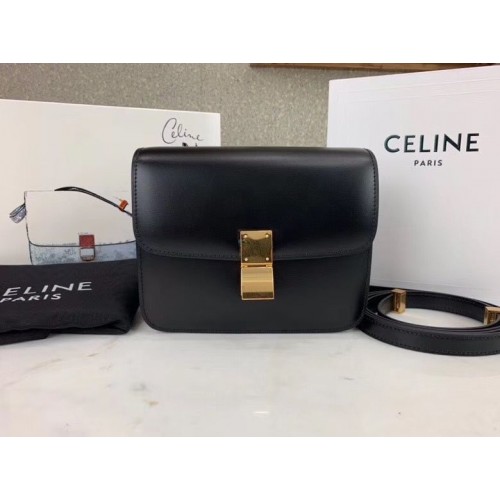 Celine Classic Box Teen Flap Bag Original Calfski Skin 3379 Black