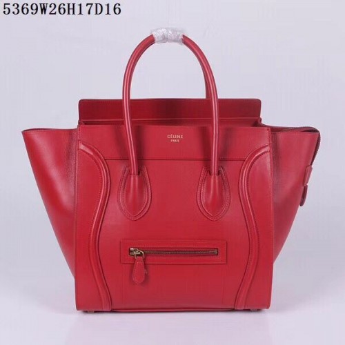 Torba podróżna Celine Luggage Micro Tote Bag CLY5369 w kolorze czerwonym