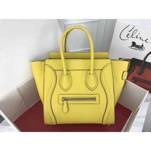 Torba podróżna Celine Luggage Micro Tote Bag Original Leather CLY33081M Lemon