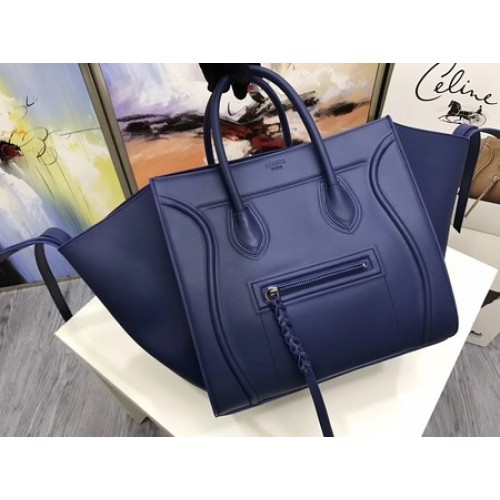 Torba typu tote Celine Luggage Phantom, skóra cielęca, CT3372, niebieska