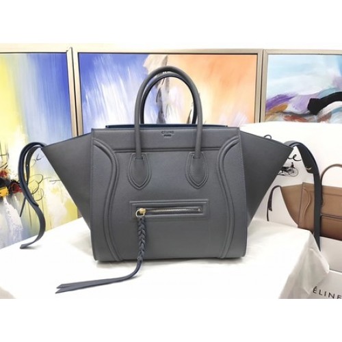 Torba typu tote Celine Luggage Phantom, skóra cielęca, CT3372, kolor ciemnoszary