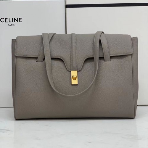 Celine MEDIUM SOFT 16 TOREBKA Z GŁADKIEJ SKÓRY CIELĘCEJ CR94043 szara