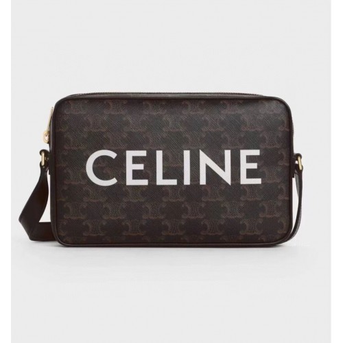 Celine MINI TORBA FOLCO Z PŁÓTNA TRIOMPHE CL9450 czarna