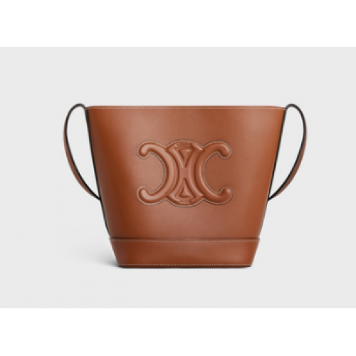 Celine SMALL BUCKET CUIR TRIOMPHE Z GŁADKIEJ SKÓRY CIELĘCEJ 198243 TAN