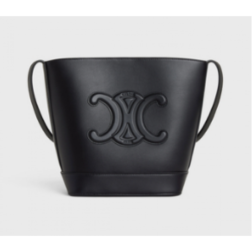 Celine SMALL BUCKET CUIR TRIOMPHE Z GŁADKIEJ SKÓRY CIELĘCEJ 198243 czarny