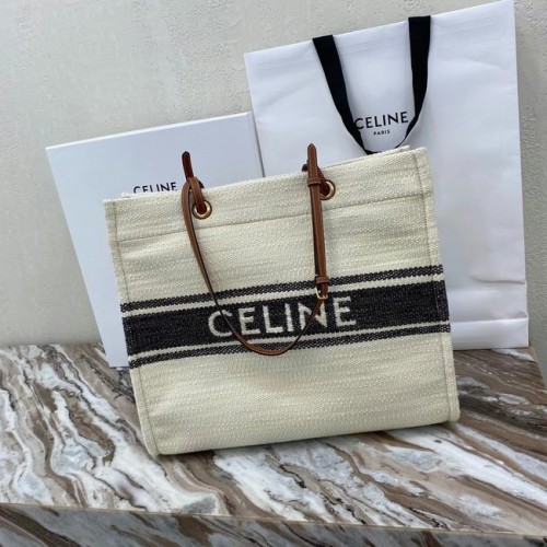 Celine SQUARED CABAS CELINE W MATERIALE PLEIN SOLEIL I SKÓRZANEJ CIELI 192172 czarny