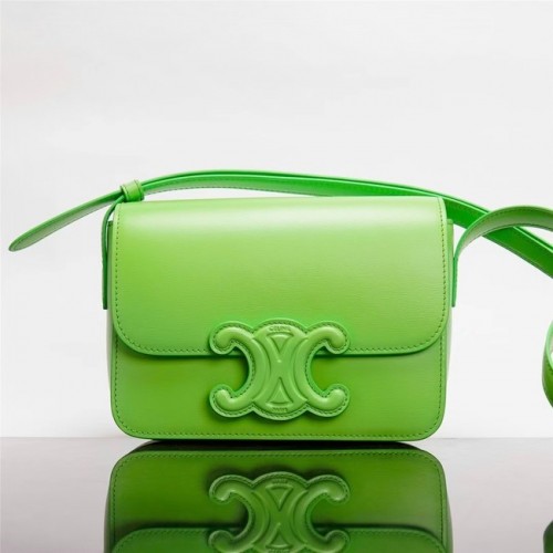 Celine TEEN CLASSIC BAG IN BOX CALFSKIN 199223 zielony