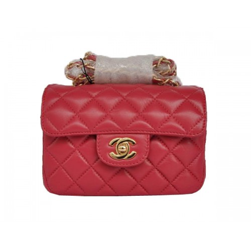 Tania torebka Chanel Classic mini Flap Bag 1115 Rose Sheepskin Golden Hardware