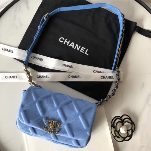 Chanel 19 Bodypack AS1163 jasnoniebieski
