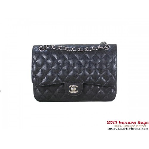 Torebka Chanel 2.55 Classic Flap Bag w kolorze czarnym, oryginalna skóra Cannage Patterns w kolorze srebrnym
